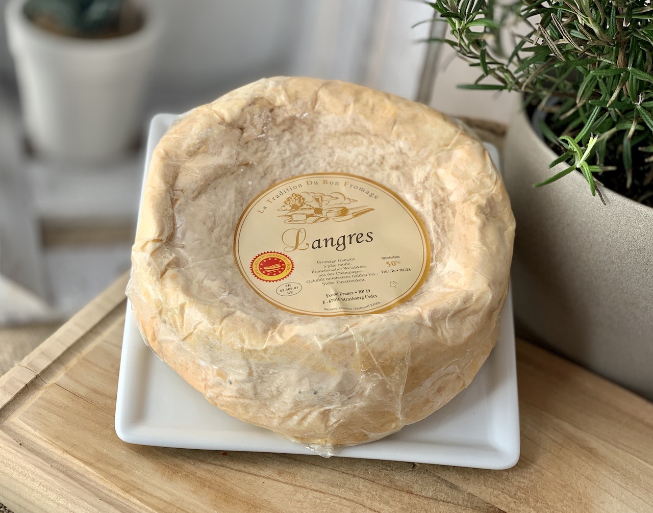 LANGRES FERMIER - Würziger Weichkäse mit Rotkultur und Calvados aus Frankreich 