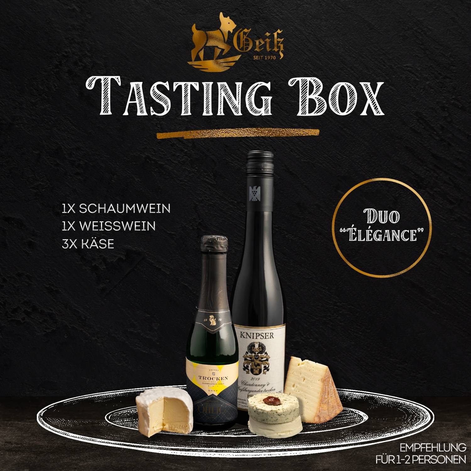 TASTINGBOX - Käse & Wein - Duo “Élégance”